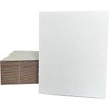 50 Packs 8.5x11 Inch Cardboard Sheets, Premium White Corrugated Cardboard