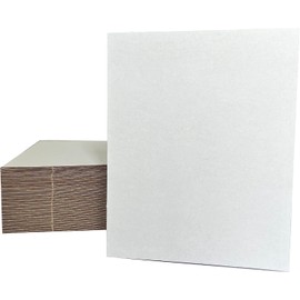 50 Packs 8.5x11 Inch Cardboard Sheets, Premium White Corrugated Cardboard Backing and Corrugated Inserts Bulk for Shipping, Mailing,T-Shirts, DIY Décor and Crafts