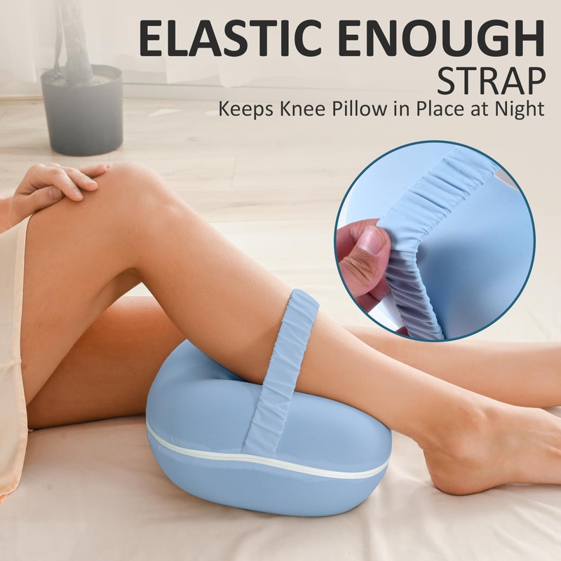beslovo Side Sleeper Knee Pillow, Memory Foam Leg Pillow, Ergonomic