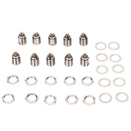10 Set 6 Pin XLR Male Socket Base Stable Exquisite Easy Connection XLR Male Jack for Chassis Panel XLR Sound Microphone