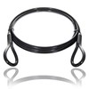 Drahtseile24 Loop Cable, Black, Steel Cable Coated with Eyelets, Anti-Theft