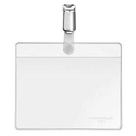 Veloflex 2021000 Name Badges Pack of 25 105 x 74 mm Hard PVC