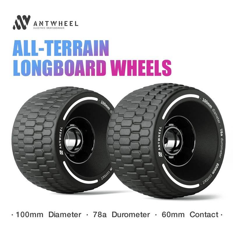 All-Terrain Longboard-Räder, 100 mm, Elektro-Skateboard-Räder, 78 A, hohe Rebound-Räder, Urethan-Räder