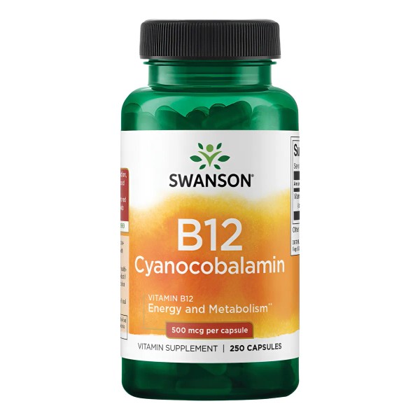 Swanson Vitamina B12 500mcg 250 Cpsulas - Producto Original de