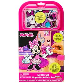 Tara Toys Disney Minnie Mouse Magnetic Dress Up – Wooden Doll Toy with Mix & Match Outfits & Storage Box – Pretend Play Set for Girls Ages 3