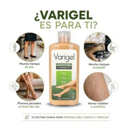 Varigel | Gel Corporal Refrescante para Cuidado Diario de Piernas con Extractos Botánicos, Textura Ligera y Rápida Absorción | SDL LAB. (475gr.)