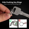 TISUR Titanium Round Carabiner Clip,Heavy Duty Key Ring Holder,Spring O