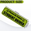 UZZH 2PCS Student Driver Sticker Magnet for Car, Removable Reflective