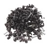 Generic 4mm Black Round Cable Clips Wire Nail Clips Holder