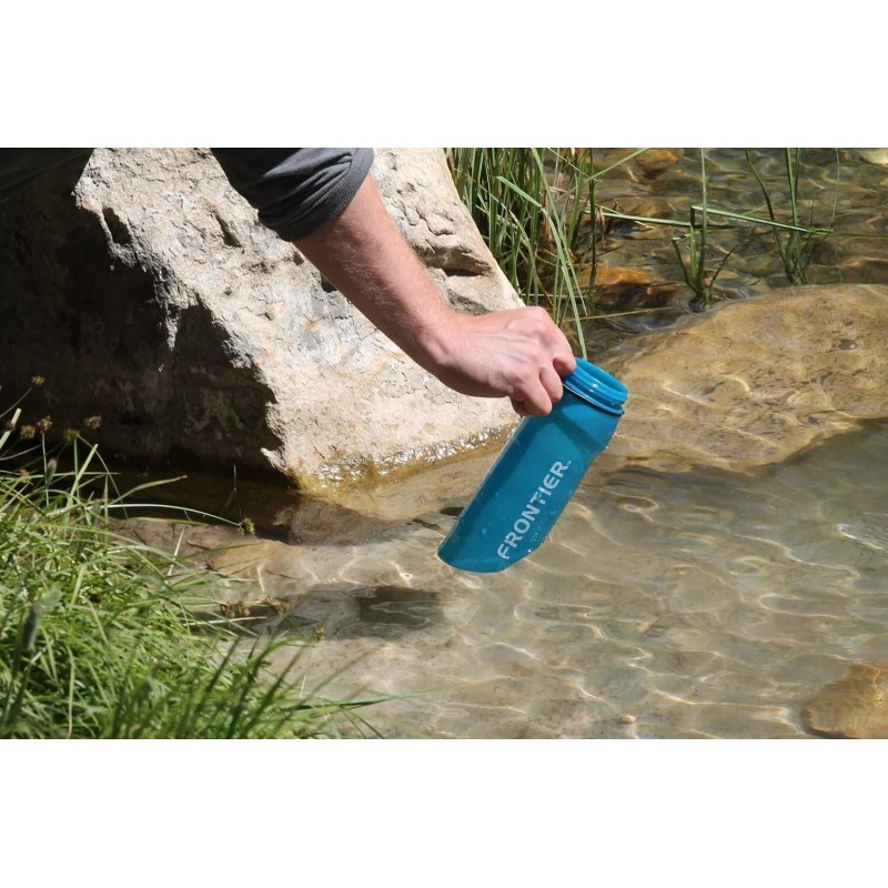 Aquamira Frontier Flow RED Line Series II Filtered Water Bottle
