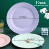 10inch 11inch Dinner Plates Set of 10, Reusable Wheat Straw