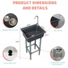 Freestanding Single Bowl Utility Sink, Kitchen Wall-Mounted Sink 16.9 x