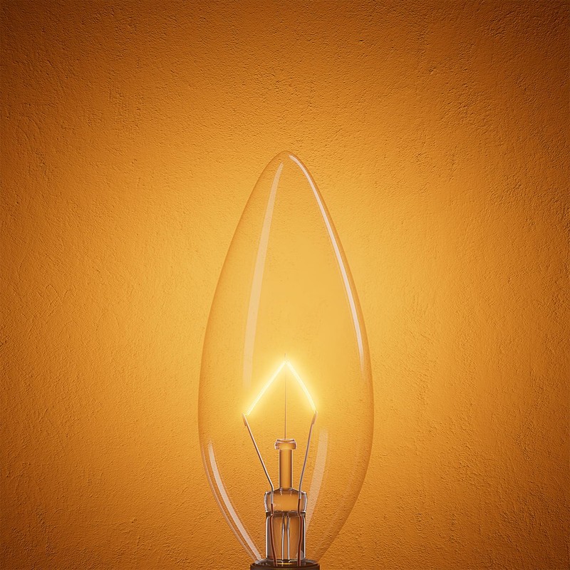 CYLYT 20-Pack E12 Candelabra Light Bulbs 25W Warm White 2500K,
