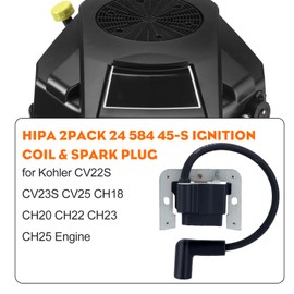 Hipa 24 584 45-S Ignition Coil Replace 24-584-01S Compatible with MIA11292 Kohler CV20 CV22 CV22S CV23 CV25 CV18 CV19 CH18 CH20 CH22 CH23 CH25 Engine