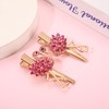 Rhinestone Flamingo Hair Clips Glitter Crystal Flamingo Friendly Alligator Metal