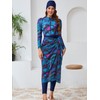 IDOPIP Muslim Burkini Swimsuit for Women's One Piece Swimsuit with