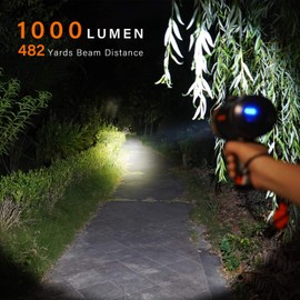GOODSMANN Spotlight 1000 Lumen Boat Spotlight Waterproof Rechargeable Marine Spotlight LED Portable Spotlight 9212-89201-01A