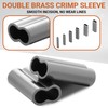 Therwen 500 Pcs Mini Double Barrel Copper Sleeves 6 Different