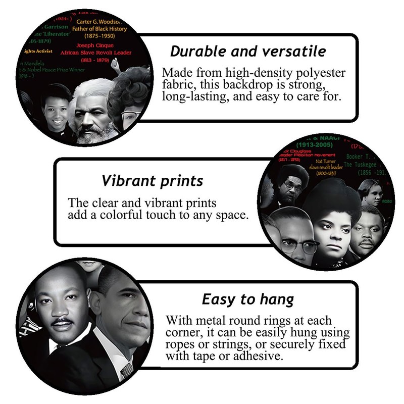 Black History Month Decorations Juneteenth Banner Pan African American Black