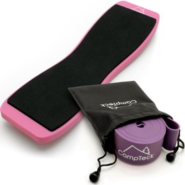CampTeck Ballet Equipment Kit - Elastic Stretch Band & Dance Turning Board Ballet Pirouette Spin Board for Ballet Dancers, Foot Balance Training, Rotation Practice, Figure Skating