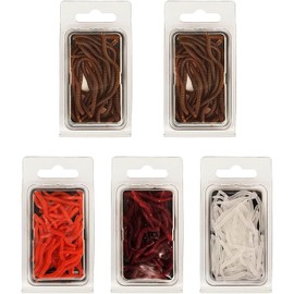 20Pcs Multicolour Stochastic Soft Fishing Lures for Bass Soft Lures Swimming Earthworm Baits Lifelike-Fake Baits Artificial Worm-Lures Fishing Soft Lure 8cm Lures, Baits and Attractants