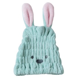 YOGOTI Towel Cap, Dry Cap, Hair Dry Towel, Hair Cap, Towel, Hat, Kids, Kids, Cute, Rabbit, Strong Absorbency, Quick Drying, Facial Washing, Pool, Bath, Just Put On, 7 Colors, Unisex (Purple)