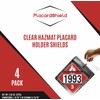 PlacardShield 4-Pack Clear Hazmat Placard Holder Shields