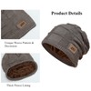 FAVOREAL Winter Slouchy Beanie Hat for Men Women, Warm Fleece