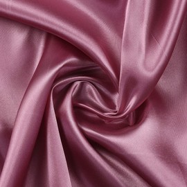 SARVAM FASHION Satin Fabric 5 Yard Bridal Solid for Wedding Dress Fashion Crafts Costumes Decorations Silky Satin 44” - (5 Yard, Dusty Pink)