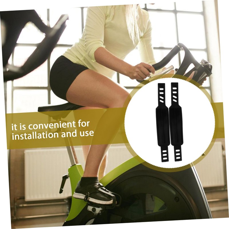 Abaodam 2pcs Adjustable Elastic Bicycle Pedal Straps for Gym Home