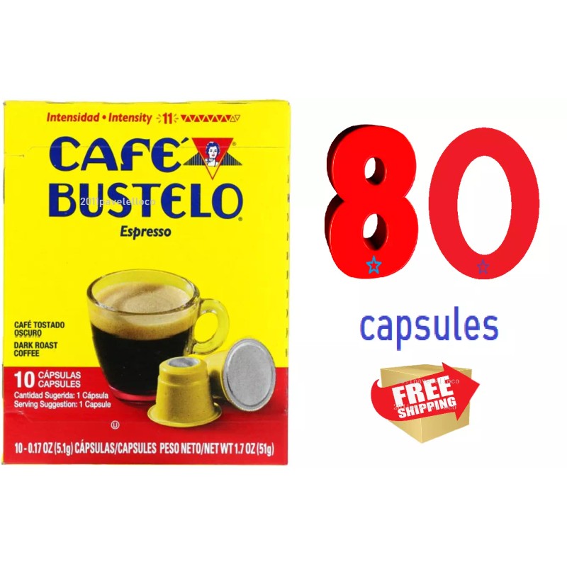 Café Bustelo Cafe Bustelo Nespresso Coffee Capsules, Intensity 11 -