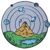 Mountain and Space Embroidered Badge Iron on or Sew on