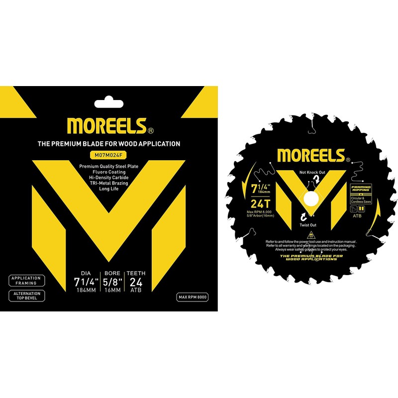 190mm Circular Saw Blade - Diamond Bore - Worm Drive