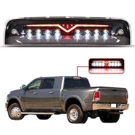 AQEEI High Mount Stop Light Led 3rd Brake Light Center Stop Cargo Tail Light Fit For Dodge 2009-2010 For Ram 2010-2018 Third Rear Cab Roof Center Tail Cargo Lamp Black Housing Clear Lens