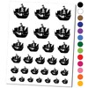 Haunted Ghost Pirate Ship with Jolly Roger Temporary Tattoo Water