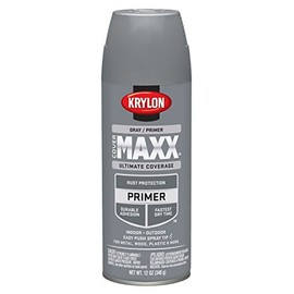 Krylon K09183007 COVERMAXX Primer, Gray, 12 Ounce