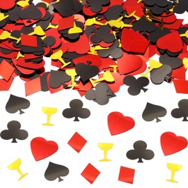 ONLYKXY Poker Table Confetti Decor Glitter Confetti Decoration for Birthday Wedding Foil Theme Thanks Giving Party Valentine's Mother's Day Craft Scatter Bless Confetti (Goblets)
