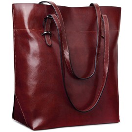 S-ZONE Vintage Genuine Leather Tote Shoulder Bag Handbag Big Large Capacity 2.0
