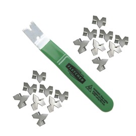 1pk Fletcher Terry Push Mate and Glazier's Point Driver Tool with 40/50 pieces of Glazier's Push Points Pins Stainless Steel Glazing Clips Framing Push Points Kit.