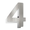 N-01-4-E Stainless Steel House Number 4 - Solid, Weatherproof and