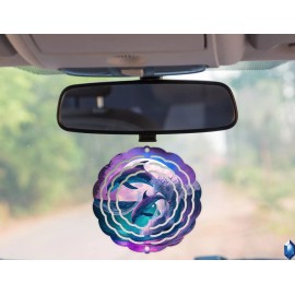 Unbranded Jumping Dolphins 3inch Wind Spinner Birthday Christmas Gift Night Sky Waves