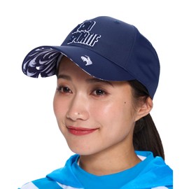 Coq Sportif LG5SCP05L Women's Cooling Cap Rooster Pattern, Summer, Golf, NV00 (navy), Free size