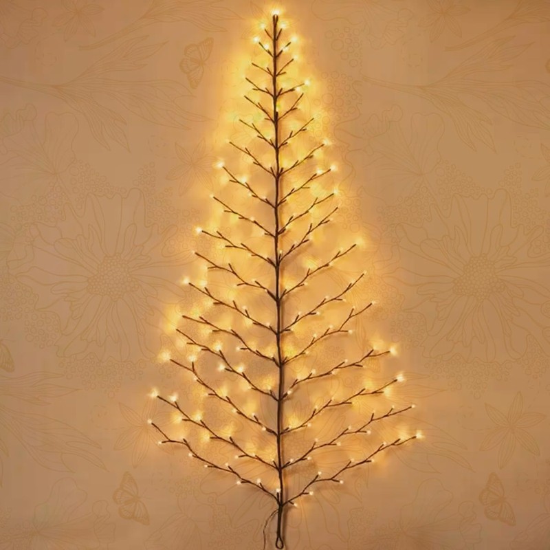 Fudios Lighted Wall Tree 6FT 180LED Warm white for Home