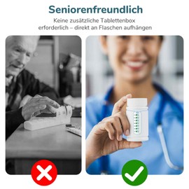 Colorwing 4 Pack Pill Reminder:Reusable Medication Tracker with Lanyard or Sticker.Simple Visual Tracker for Vitamins and Prescriptions, Replace the 7 Day Pill Box