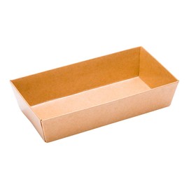 Restaurantware Matsuri Vision 5 x 4.4 x 1.4 Inch Sushi Trays 100 Greaseproof Sushi Packaging Boxes - Lids Sold Separately Disposable Kraft Paper Sushi Containers For Appetizers Or Desserts