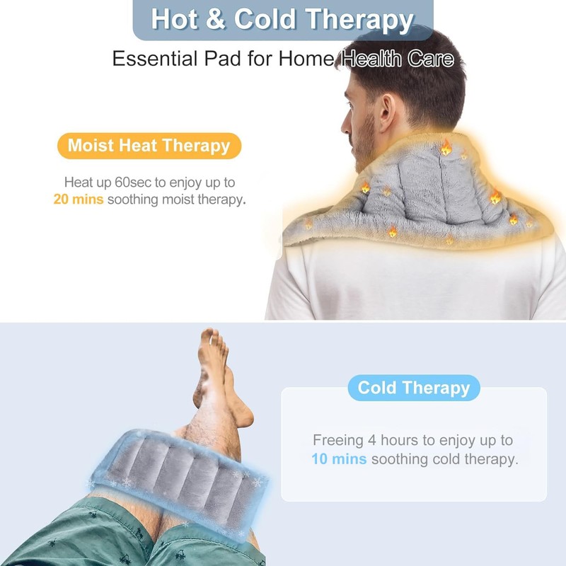 SuzziPad Microwavable Heating Pads for Neck and Shoulder Back Discomfort,
