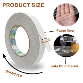 Clothing Tape, Double Sided Fabric Tape 1 Inch*82FT Fashion Clothing Tapes for Curtain No Sew Hemming Fabric Pants Clothes Sofa Covers Arts Crafts Carpet Scrapbooking Skirt