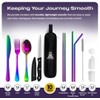 Taplord Portable Travel Silverware Set With Case, Includes 10 Pcs