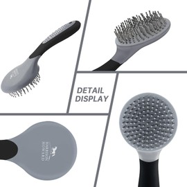 Harrison Howard Horse Mane and Tail Brush Horse Professional Grooming Brush Equestrian Detangler Non-Slip Brush Black