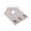 Nwvuop Wooden Key Holder with 3 Hooks, Wall Mounted Key
